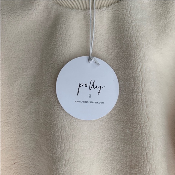 Cream Crew Neck Fleece Sweatshirt - Picture 4 of 7